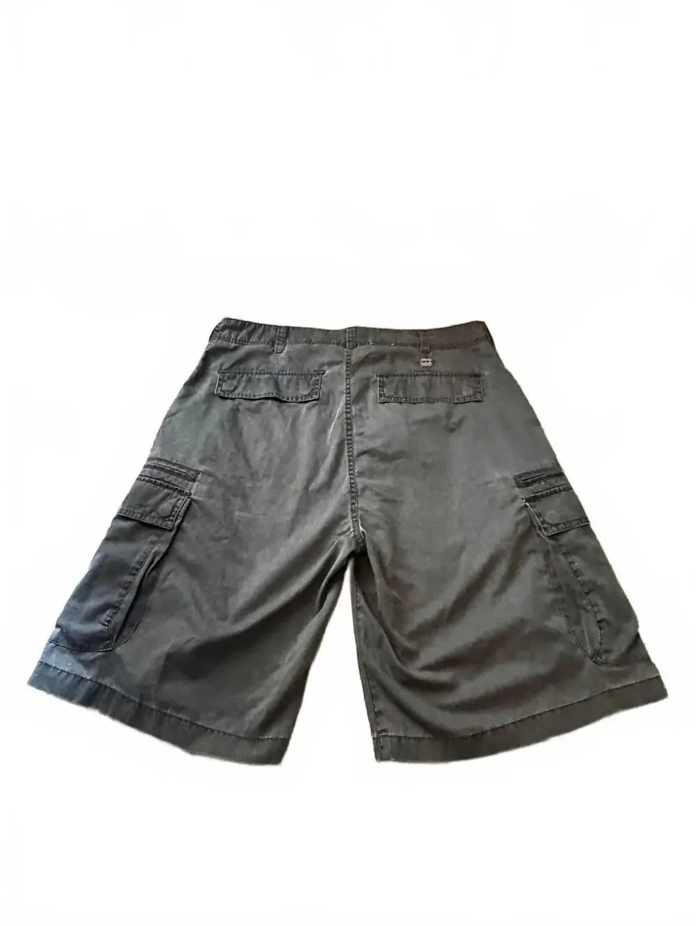 WF1 WearFirst Mens Cargo Shorts 34 Gray Tech Utility Zipper Pockets Y2K Skater
